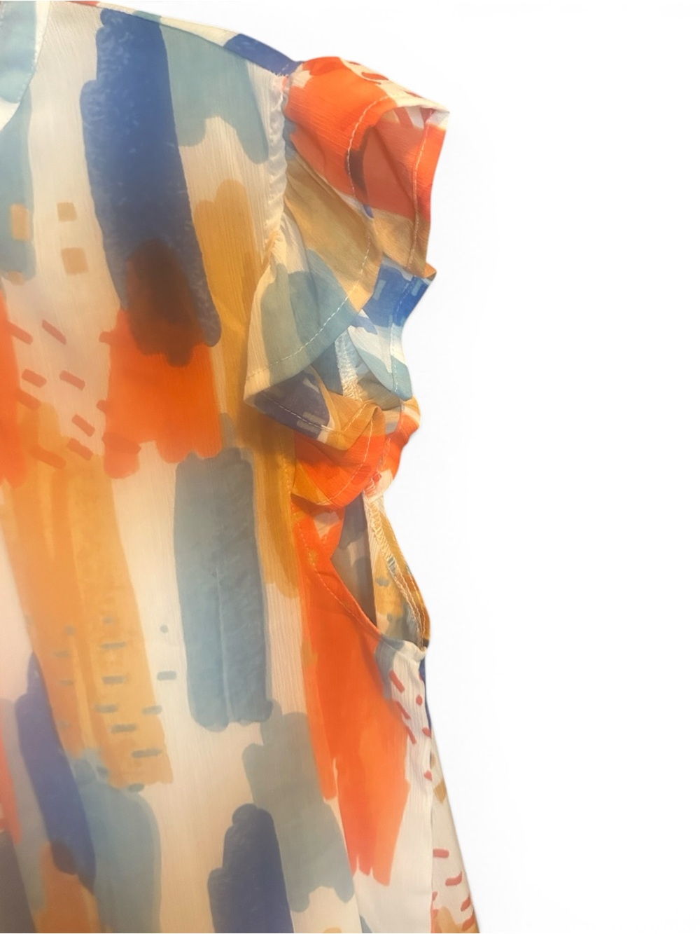 2xl Colorful Abstract Print Women's Blouse - Picture 5 of 6